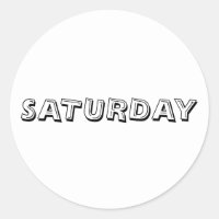 Saturday Alphabet Soup White Sticker by Janz