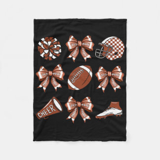 Saturday Footll And Cheerleading Gameday Mum Fan Fleece Blanket