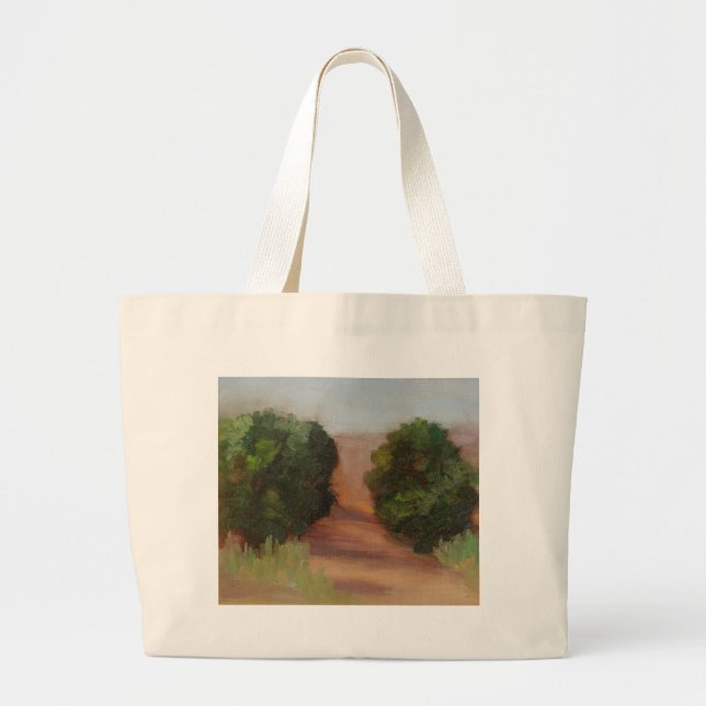 "Saturday Morning Hike" Large Tote Bag (Front)