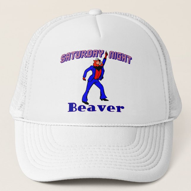 Saturday Night Disco Beaver Trucker Hat (Front)