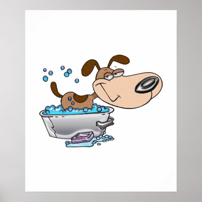 Saturday Night Dog Bath Poster (Front)