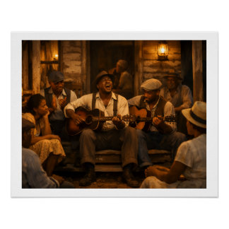Saturday Night Porch Light Blues Poster