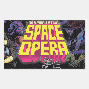 Saturday Night Space Opera Stickers! Rectangular Sticker