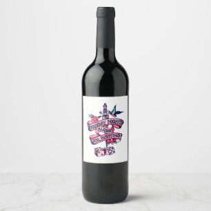 Saturday Night's Alright For Fighting Wine Label