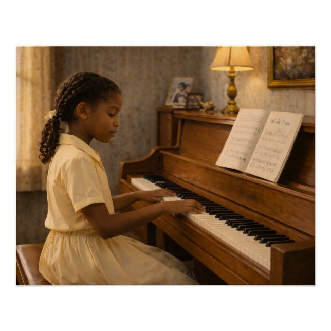Saturday Piano Practice Poster (Front)