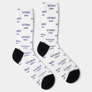 Saturday Saturn Blue Days of the Week Astrology Socks