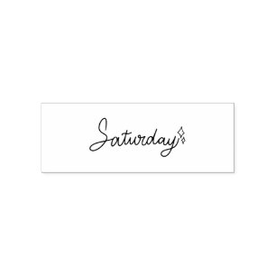 Saturday Weekday Journal Design Self-inking Stamp