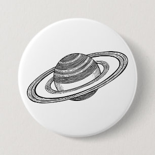 Saturn 7.5 Cm Round Badge