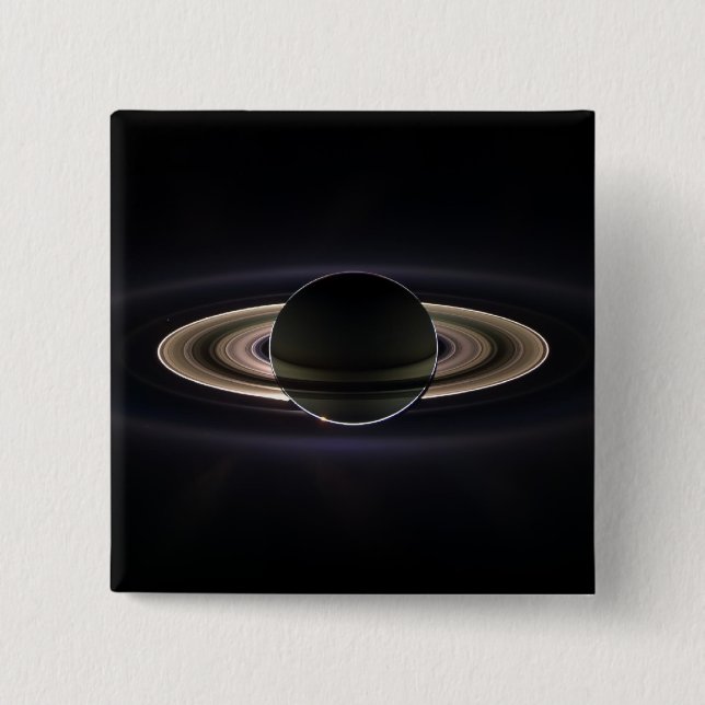 Saturn Aglow Pinback Button (Front)