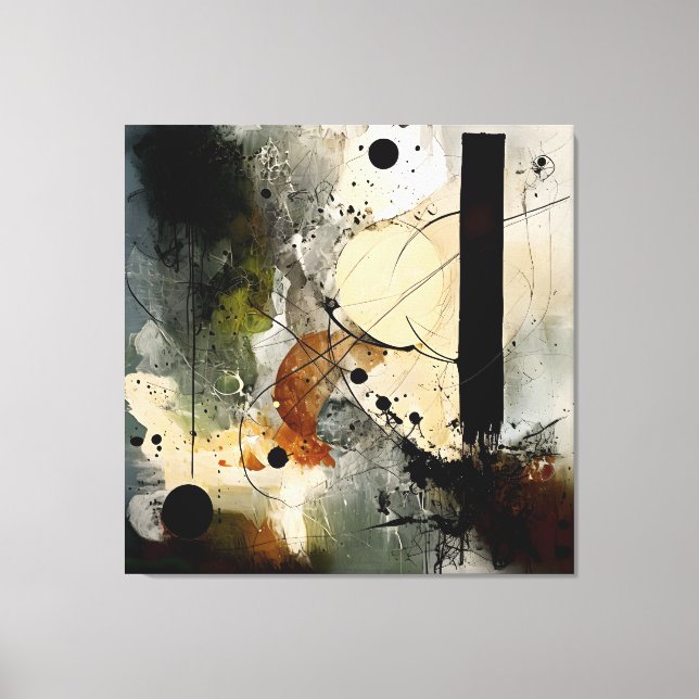 Saturn and its moons canvas print (Front)
