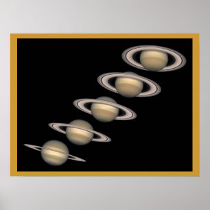 Saturn and Rings Poster