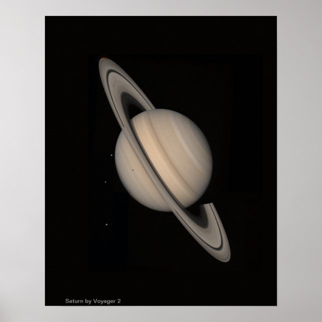 Saturn by Voyager 2 Poster (Front)