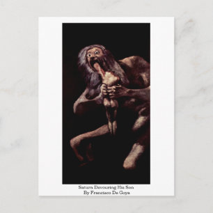 Saturn Devouring His Son By Francisco De Goya Postcard