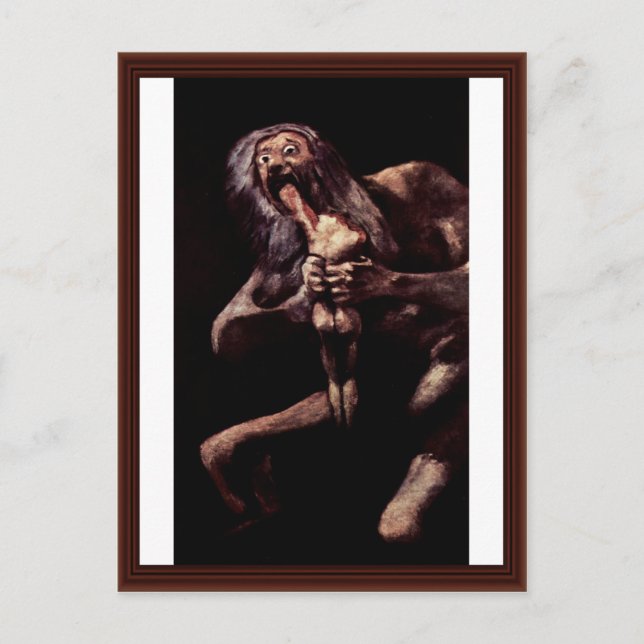 Saturn Devouring His Son From The Pinturas Negras Postcard (Front)