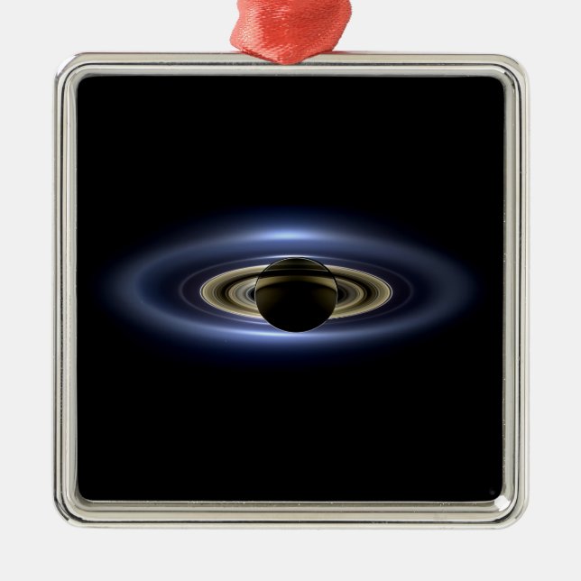 Saturn Eclipsed the Sun from Cassini Orbiter   Metal Tree Decoration (Front)