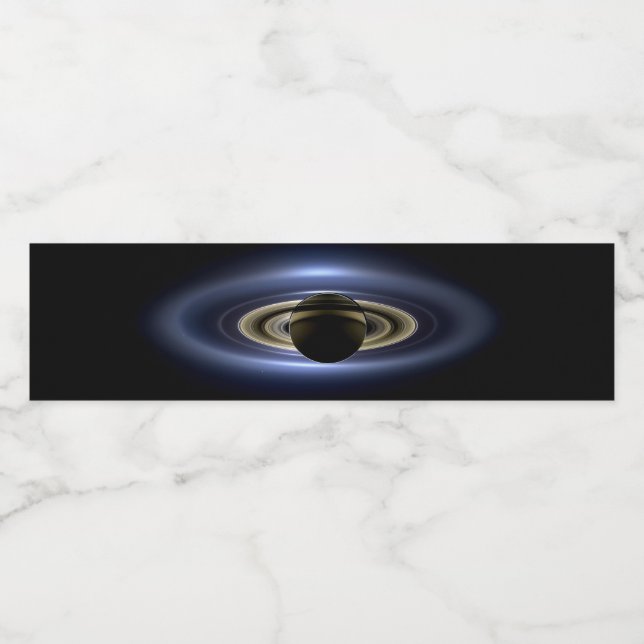 Saturn Eclipsed the Sun from Cassini Orbiter   Water Bottle Label (Single Label)