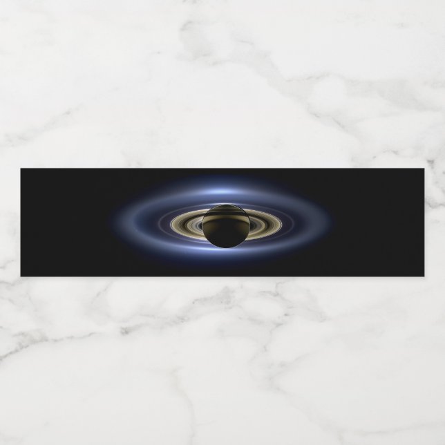Saturn Eclipsed the Sun from Cassini Orbiter   Water Bottle Label (Single Label)
