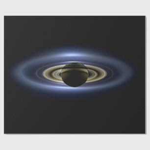 Saturn Eclipsed the Sun from Cassini Orbiter   Wrapping Paper