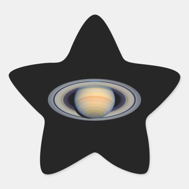 Saturn (Hubble Telescope) Star Sticker (Front)