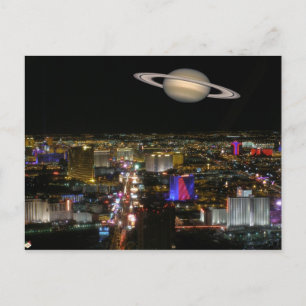Saturn & Las Vegas Strip Postcards