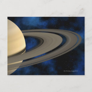 Saturn planet 2 postcard