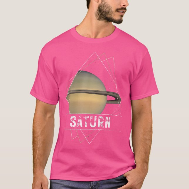 Saturn Planet Solar System Space Astronomy T-Shirt (Front)