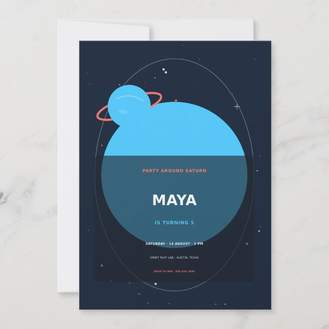 Saturn Rings Invitation (Front)