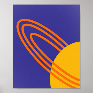 Saturn Rings Space Poster Print