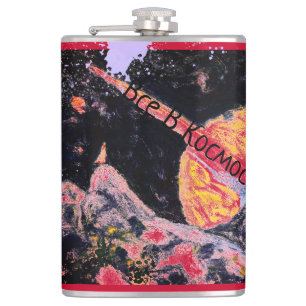 Saturn Rising Space Vintage Russian Hip Flask