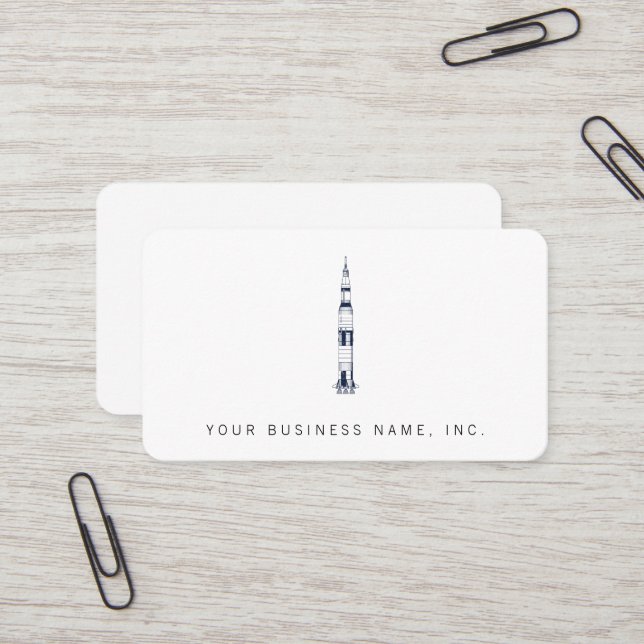 Saturn Rocket Business Card (Front/Back In Situ)