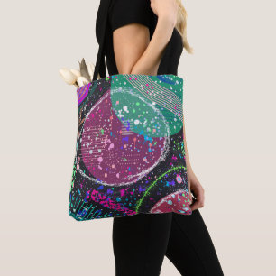 Saturn’s Rings: Maximalist Abstract Art Tote Bag