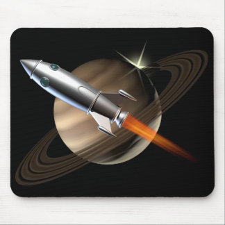 Saturn  Space Rocket Mouse Pad