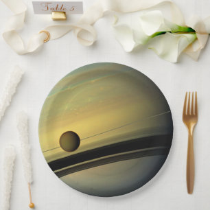 Saturn Tableware from the Celestial Collection Paper Plate