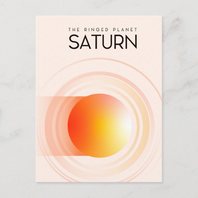 Saturn - The Ringed Planet Space Art. Postcard (Front)