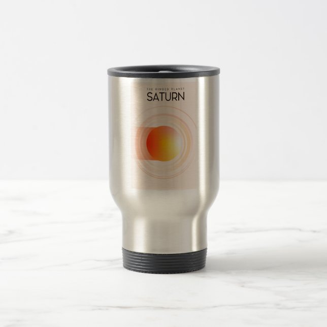Saturn - The Ringed Planet Space Art. Travel Mug (Center)