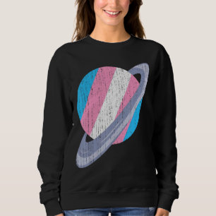Saturn Transsexual Flag Lgbt Trans Pride Month Tra Sweatshirt