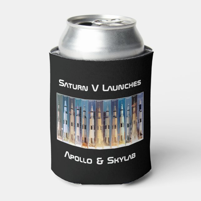 Saturn V Moon Rocket Launches Can Cooler (Can Front)