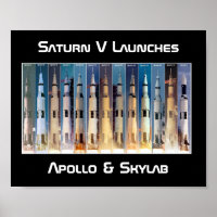 Saturn V Moon Rocket Launches