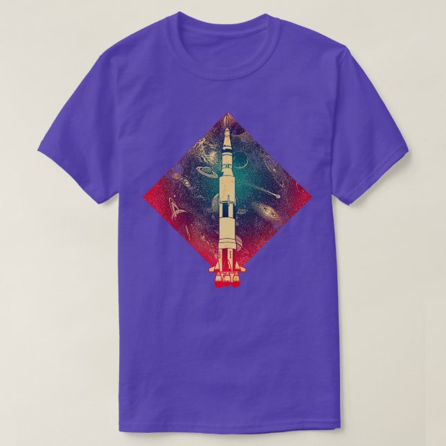 Saturn V Moon Rocket T-Shirt (Design Front)