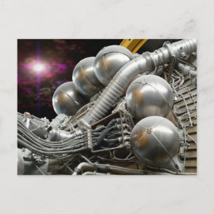 Saturn V Rocket Engine postcard