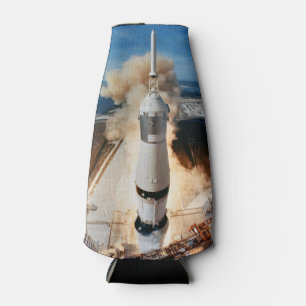 Saturn V Rocket launch 1969 Apollo Spacecraft Can Bottle Cooler