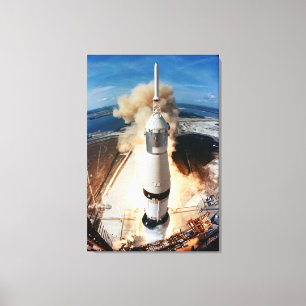 Saturn V Rocket launch 1969 Apollo Spacecraft Canvas Print
