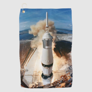 Saturn V Rocket launch 1969 Apollo Spacecraft Golf Towel