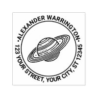 Saturn with Rings #4 Name Return Address
