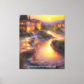 Saturnia Hot Springs Tuscany Italy Painting Canvas Print