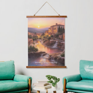 Saturnia Hot Springs Tuscany Italy Sunset Hanging Tapestry