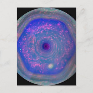 Saturn's Hexagonal Storm Postcard