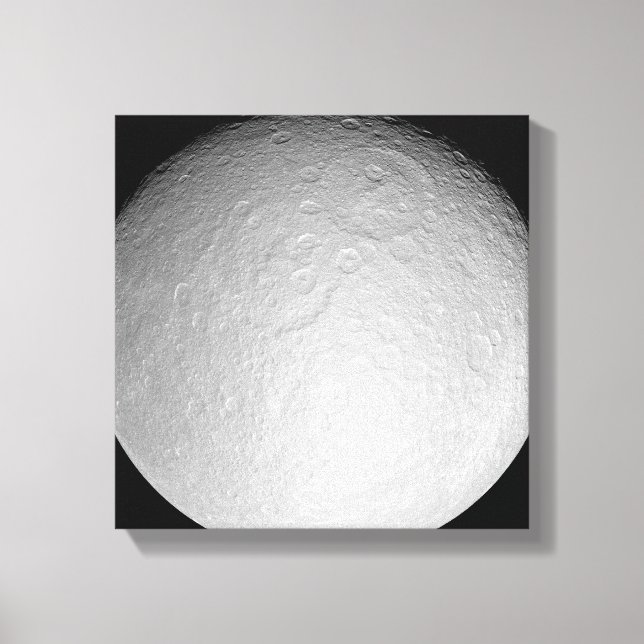 Saturn's icy moon Rhea Canvas Print (Front)
