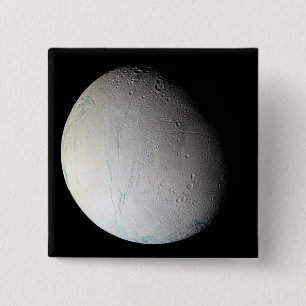 Saturn's moon Enceladus 3 15 Cm Square Badge