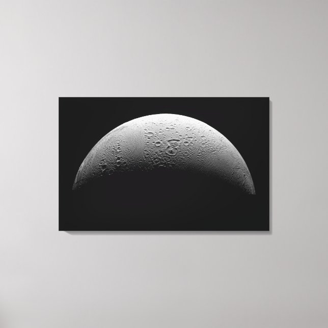 Saturn's moon Enceladus Canvas Print (Front)
